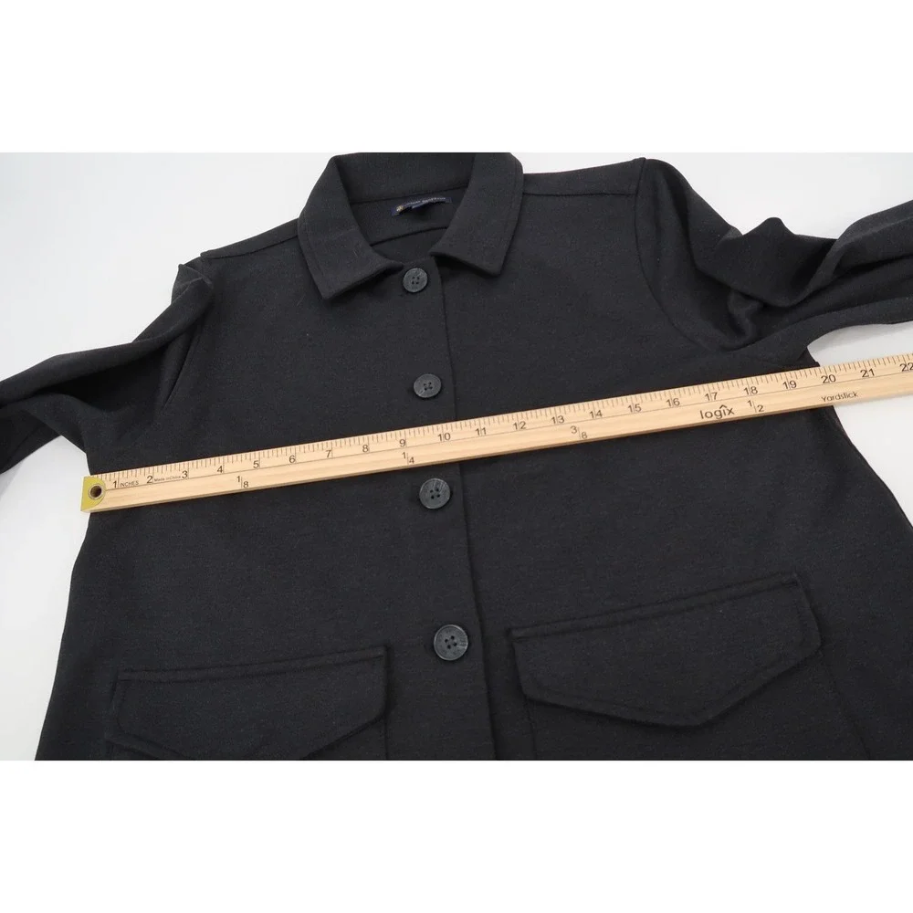 Brooks‎ Brothers Women's Medium Gray Jacket Mid Layer Stretch Button #BB18205